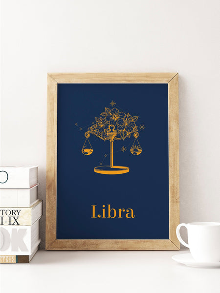 Libra Birthday Zodiac Horoscope Unframed Print