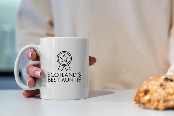 Funny Auntie Gift - Scotland's Best Auntie Mug | Scottish Aunt Gift | Cool Aunt Mug | Birthday Gift for Aunt | Christmas Auntie Present