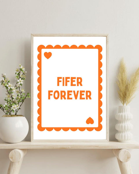 Fifer Forever Playing Card Print | Fife Wall Art | Scottish Print | Fife Gift | Scotland Gift | Scottish Home Decor