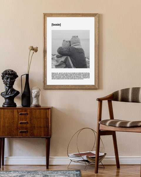 Bosie Unframed Print | Scottish Word Art | Minimalist Typography Poster | Scotland Home Decor | Friend Gift | Scotland Photography