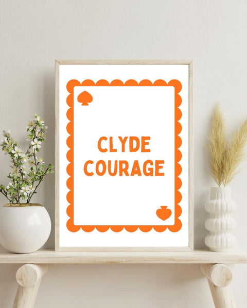 Clyde Courage Playing Card Print | Glasgow Wall Art | River Clyde Scottish Print | Glasgow Gift | Scottish Home Decor