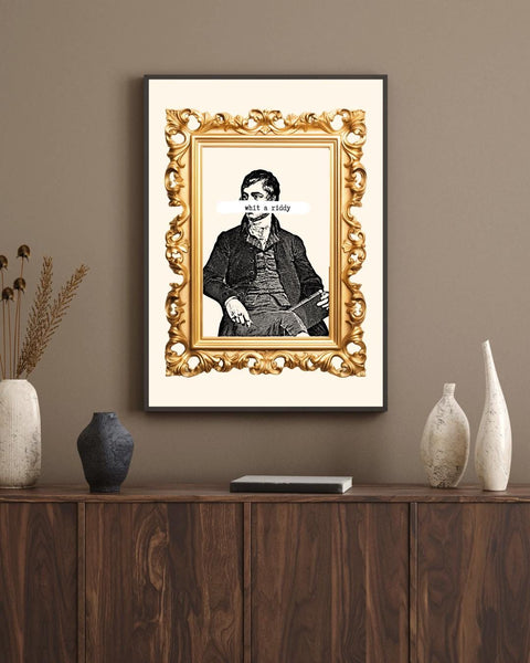 Whit a Riddy Robert Burns Print | Funny Scottish Wall Art | Scots Saying Print | Scottish Humour Gift | Rabbie Burns Poster