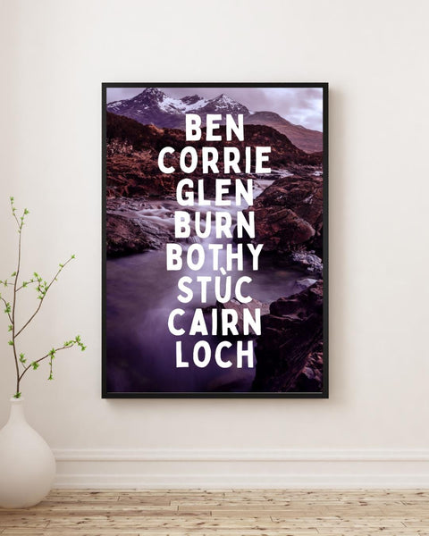 Scottish Landscape Print | Ben Glen Loch Bothy Wall Art | Highland Mountain Decor | Scotland Gift (Unframed)