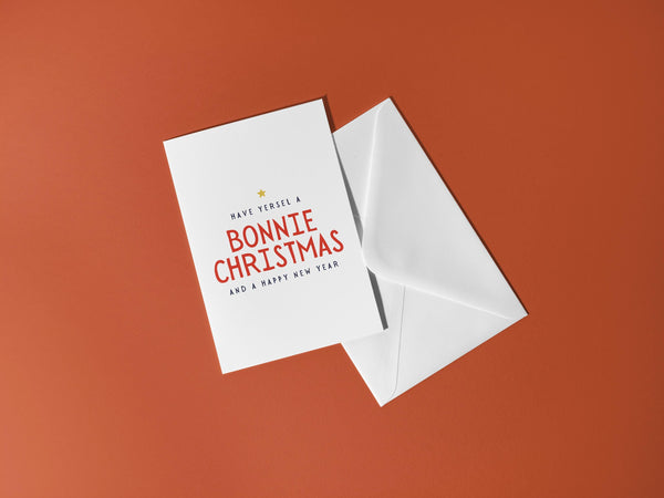 Bonnie Christmas Card | Scottish Christmas Card | Have Yersel a Bonnie Christmas | A6 Xmas Card | Scots Christmas Card | Scottish Gift