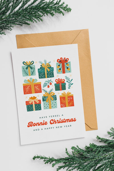 Bonnie Christmas Card | Scottish Christmas Card | Have Yersel a Bonnie Christmas | Scottish Xmas Card | Festive Gifts Card