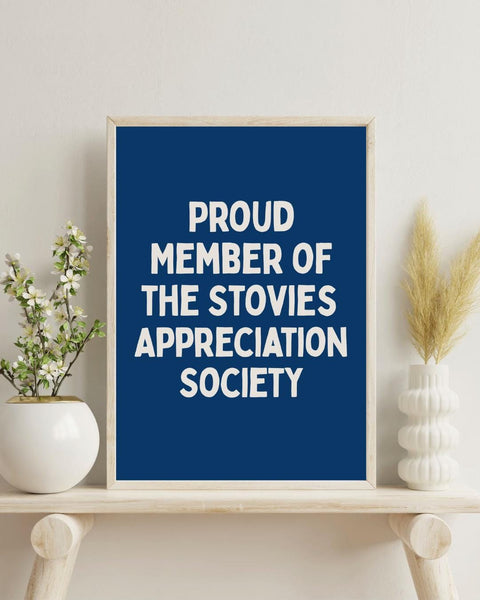 Stovies Appreciation Society | Funny Scottish Kitchen Wall Art | Scottish Food Gift | Scotland Decor | Scottish Kitchen Decor (Unframed)