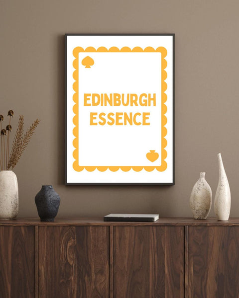 Edinburgh Essence Playing Card Print | Edinburgh Wall Art | Scottish City Gift | Scotland Print | Colourful Scottish Home Decor