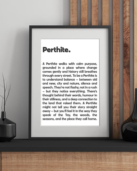 Perth Perthite UNFRAMED PRINT Scots Room Home Decor Scotland Themed Gift Souvenir