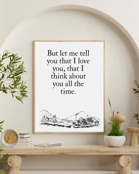 Caledonia But Let Me Tell You That I Love You UNFRAMED PRINT | Scots Independence Scotland Definition Scottish | Housewarming Gift for Dad