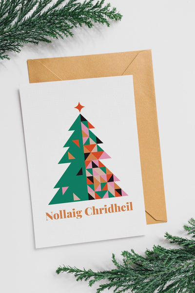 Nollaig Chridheil Christmas Card | Scottish Gaelic Christmas Card | Merry Christmas in Gaelic | Scottish Xmas Card | Modern Christmas Card