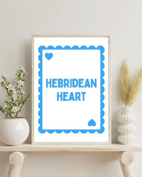 Hebridean Heart Playing Card Print | Scottish Wall Art | Hebrides Gift | Scottish Island Art | Scotland Lover Gift