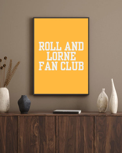 Roll and Lorne Fan Club Print | Funny Scottish Breakfast Wall Art | Square Sausage Gift | Scottish Kitchen Decor (Unframed)