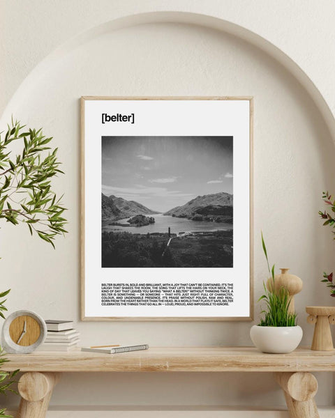 Belter Unframed Print | Scottish Word Art | Minimalist Typography Poster | Scotland Home Decor | Friend Gift | Scotland Photography