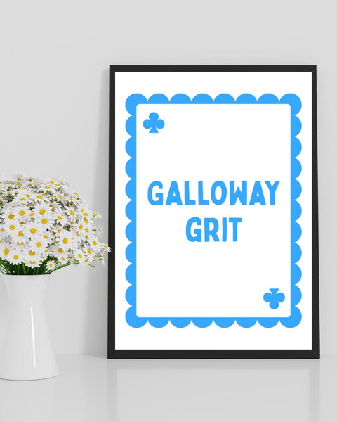 Galloway Grit Playing Card Print | Dumfries & Galloway Wall Art | Scottish Print | Galloway Gift | Scotland Home Decor