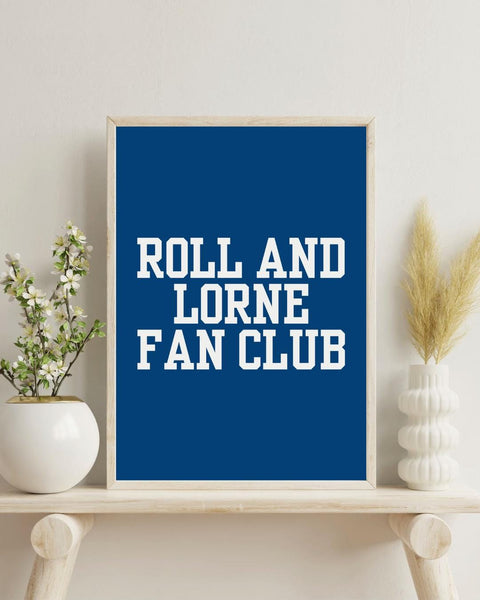 Roll and Lorne Fan Club Print | Funny Scottish Breakfast Wall Art | Square Sausage Gift | Scottish Kitchen Decor (Unframed)
