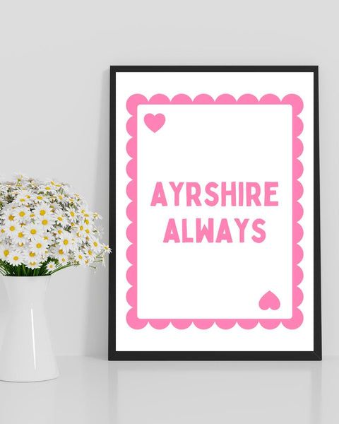Ayrshire Always Playing Card Print | Ayrshire Wall Art | Scottish Print | Scotland Gift | Ayrshire Gift | Scottish Home Decor