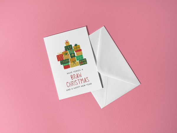 Braw Christmas Card | Scottish Christmas Card | Have Yersel a Braw Christmas | A6 Xmas Card | Christmas Presents Card | Scots Christmas