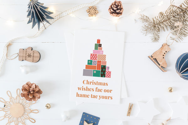 Scottish Christmas Card | Christmas Wishes Fae Oor Hame Tae Yours | Scots Language Christmas Card | Scottish Xmas Card | Scotland Gift