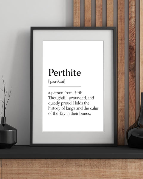 Perth Perthite UNFRAMED PRINT Scots Room Home Decor Scotland Themed Gift Souvenir