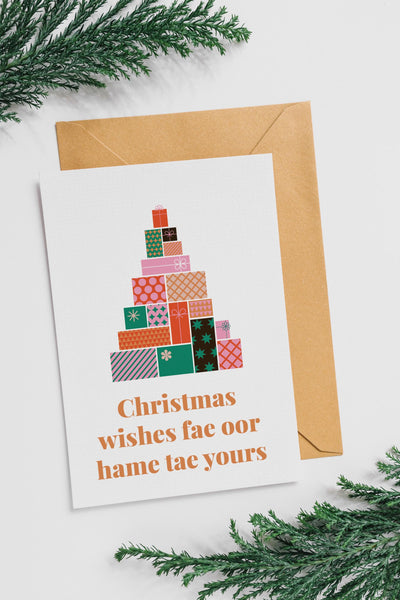 Scottish Christmas Card | Christmas Wishes Fae Oor Hame Tae Yours | Scots Language Christmas Card | Scottish Xmas Card | Scotland Gift