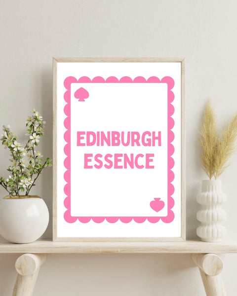 Edinburgh Essence Playing Card Print | Edinburgh Wall Art | Scottish City Gift | Scotland Print | Colourful Scottish Home Decor