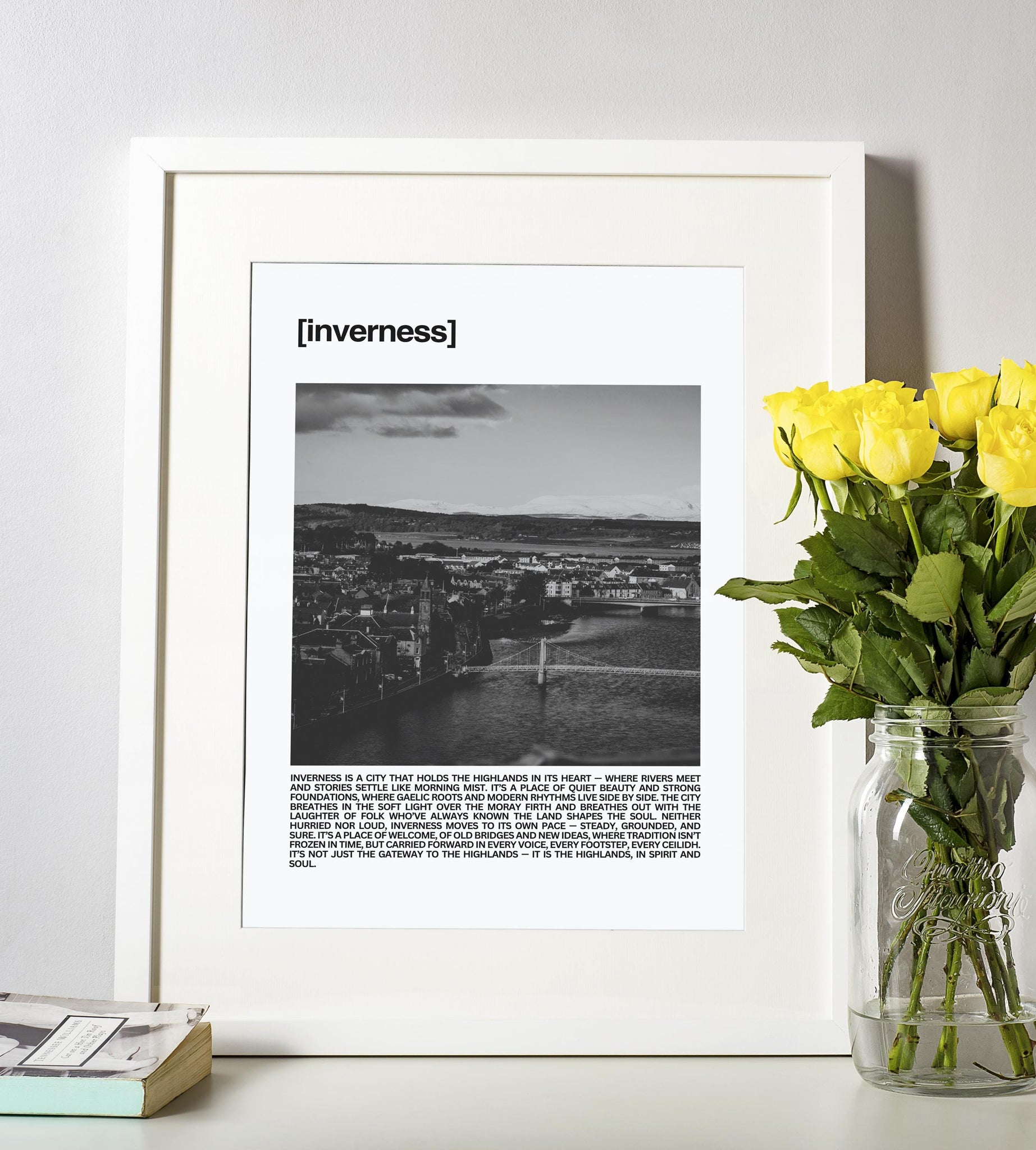 Inverness UNFRAMED PRINT Scots Colourful Room Home Decor Scotland Themed Gift Souvenir