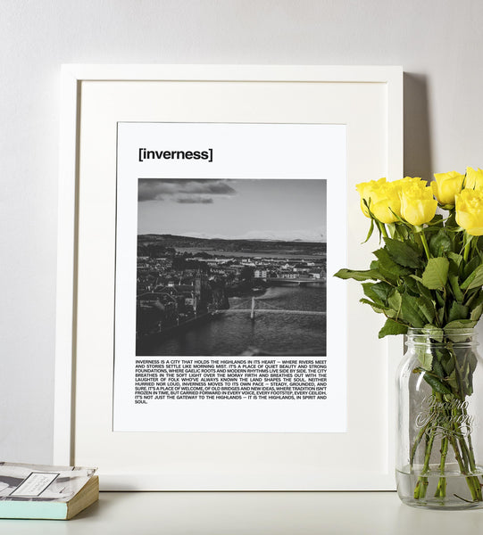 Inverness UNFRAMED PRINT Scots Colourful Room Home Decor Scotland Themed Gift Souvenir