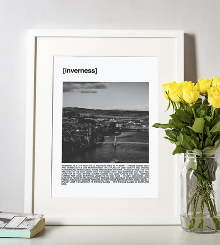 Inverness UNFRAMED PRINT Scots Colourful Room Home Decor Scotland Themed Gift Souvenir