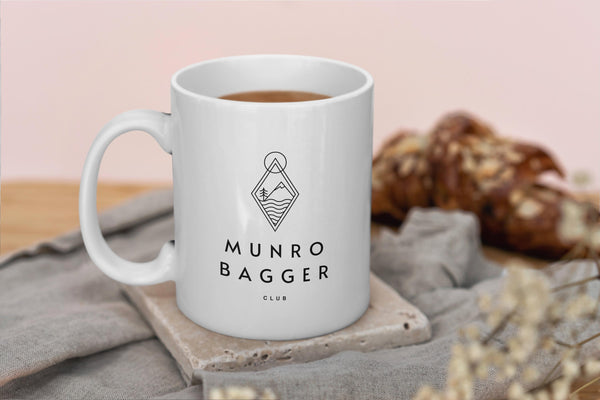 Minimalist Munro Bagger Mug | Scottish Hiking Gift | Munro Bagging Coffee Cup | Hillwalking Gift | Outdoor Lover Mug