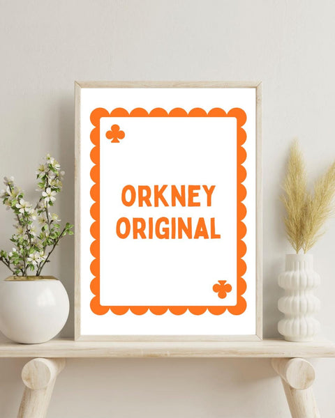 Orkney Original Playing Card Print | Orkney Wall Art | Scottish Islands Gift | Orcadian Gift | Scotland Home Decor