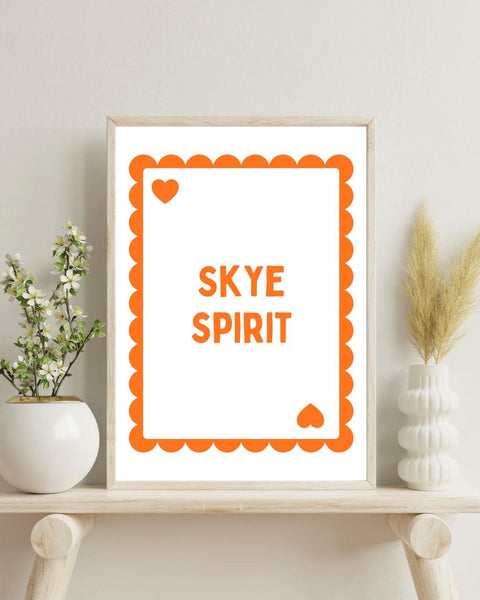 Skye Spirit Playing Card Print | Isle of Skye Wall Art | Scottish Print | Skye Gift | Scotland Gift | Scottish Home Decor