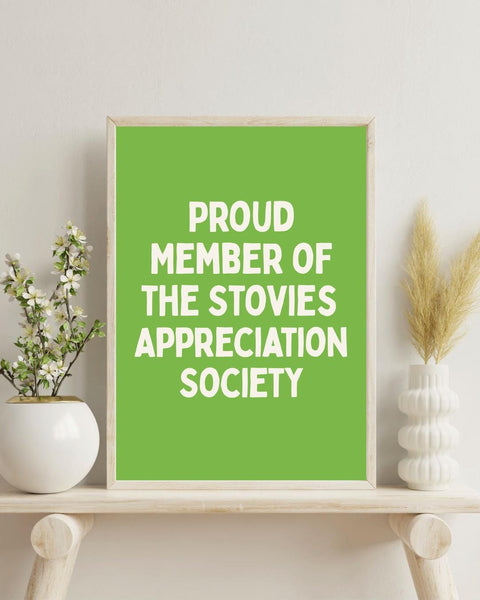 Stovies Appreciation Society | Funny Scottish Kitchen Wall Art | Scottish Food Gift | Scotland Decor | Scottish Kitchen Decor (Unframed)