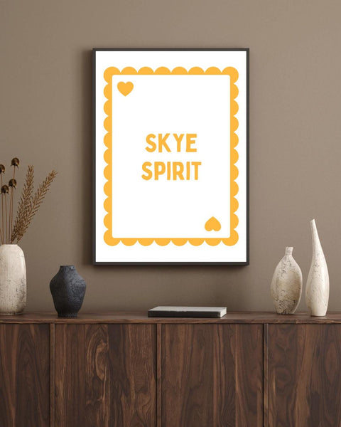 Skye Spirit Playing Card Print | Isle of Skye Wall Art | Scottish Print | Skye Gift | Scotland Gift | Scottish Home Decor