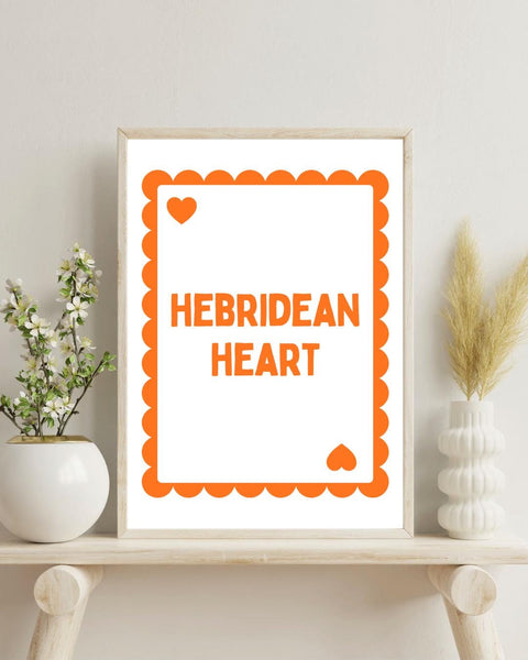 Hebridean Heart Playing Card Print | Scottish Wall Art | Hebrides Gift | Scottish Island Art | Scotland Lover Gift