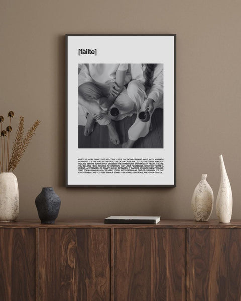 Failte Unframed Print | Scottish Word Art | Minimalist Typography Poster | Scotland Home Decor | Friend Gift | Scotland Photography