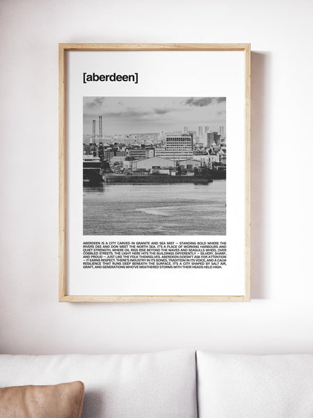 Aberdeen UNFRAMED PRINT Scots Colourful Room Home Decor Scotland Themed Gift Souvenir