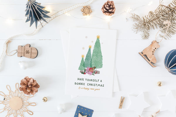 Bonnie Christmas Card | Scottish Christmas Card | Have Yourself a Bonnie Christmas | A6 Xmas Card | Scottish Gift Card