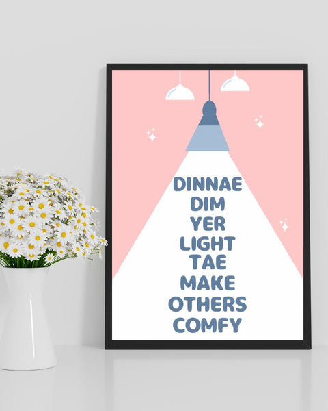 Scottish Affirmation Print | Mental Health Wall Art, Empowerment Quote (Unframed)