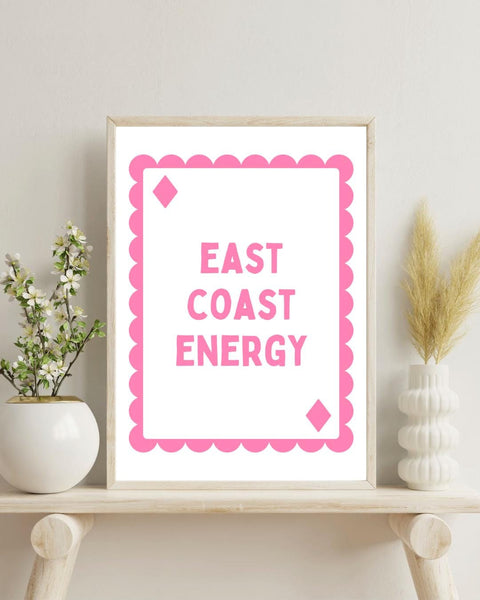 East Coast Energy Playing Card Print | Scottish East Coast Wall Art | Scotland Print | Scottish Gift | Coastal Home Decor