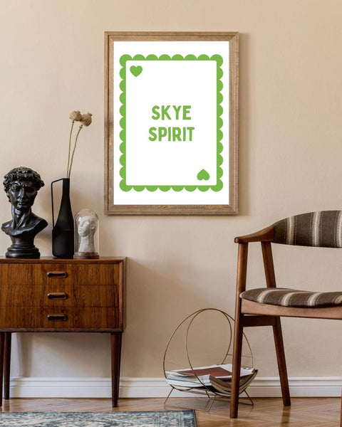 Skye Spirit Playing Card Print | Isle of Skye Wall Art | Scottish Print | Skye Gift | Scotland Gift | Scottish Home Decor