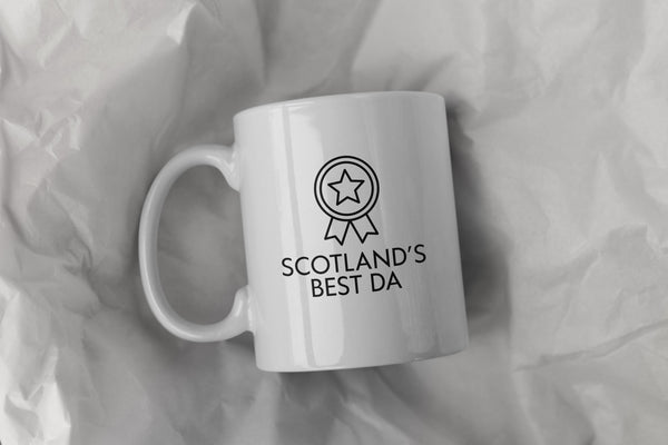Scotland’s Best Da Mug – Scottish Dad Gift | Paw Mug | Funny Scottish Gift for Dad | Father’s Day Scotland | Scottish Slang Mug