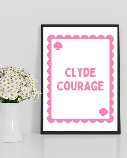 Clyde Courage Playing Card Print | Glasgow Wall Art | River Clyde Scottish Print | Glasgow Gift | Scottish Home Decor