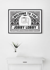 Welcome to the Jobby Lobby Bathroom Friend Birthday UNFRAMED PRINT Scots Banter Scotland Slang Scottish