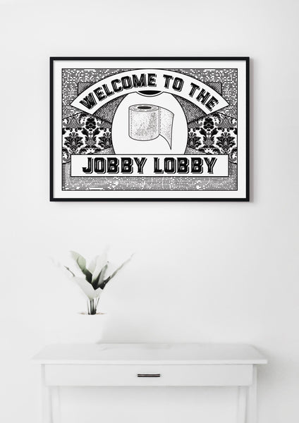 Welcome to the Jobby Lobby Bathroom Friend Birthday UNFRAMED PRINT Scots Banter Scotland Slang Scottish