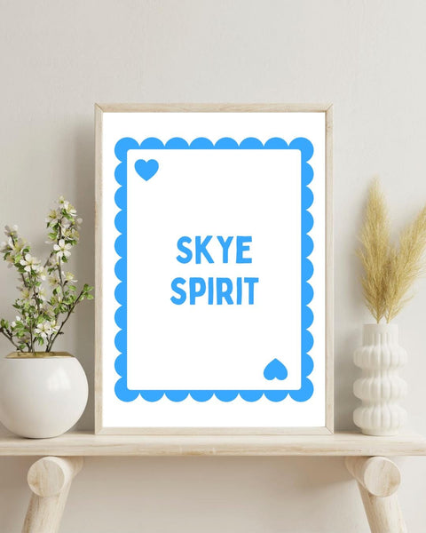 Skye Spirit Playing Card Print | Isle of Skye Wall Art | Scottish Print | Skye Gift | Scotland Gift | Scottish Home Decor