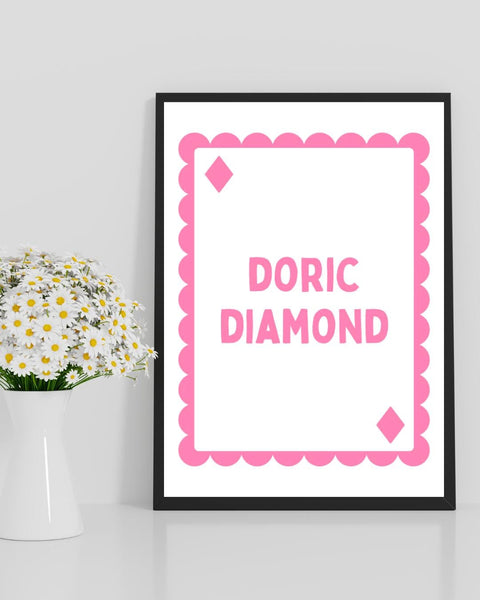 Doric Diamond Playing Card Print | Aberdeen Wall Art | Aberdeenshire Gift | Doric Scots Print | Scottish Gift | Scotland Wall Art