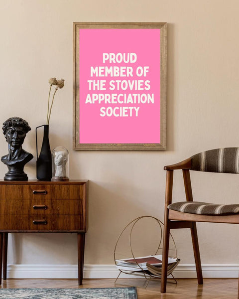 Stovies Appreciation Society | Funny Scottish Kitchen Wall Art | Scottish Food Gift | Scotland Decor | Scottish Kitchen Decor (Unframed)