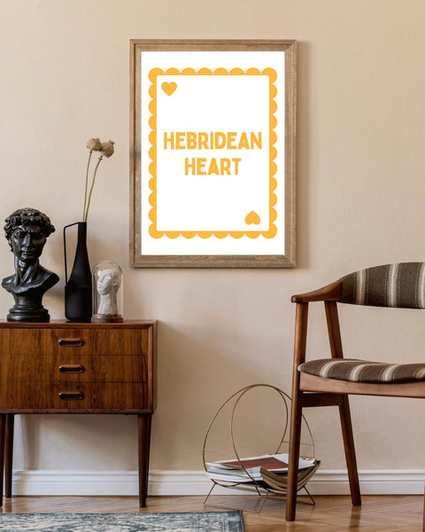 Hebridean Heart Playing Card Print | Scottish Wall Art | Hebrides Gift | Scottish Island Art | Scotland Lover Gift