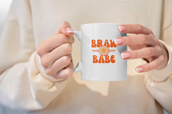 Funny Scottish Gift Mug - Braw Babe Scots Saying | Retro Scotland Slang Friend Housewarming Idea