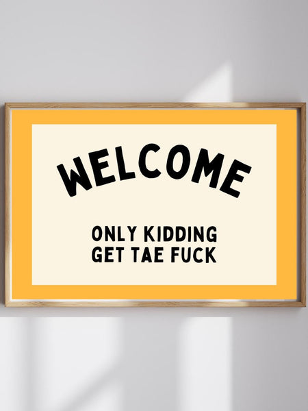 Welcome Print | Funny Scottish Wall Art (Unframed) Housewarming Gift | Scottish Slang Poster